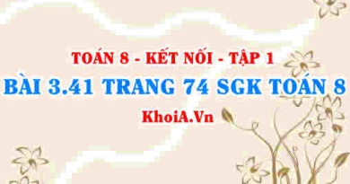 Bài 3.41 trang 74 SGK Toán 8 tập 1 Kết nối tri thức